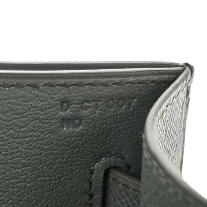 Hermes Epsom Kelly Depeches 25 Pouch Vert Amande 7 of 9