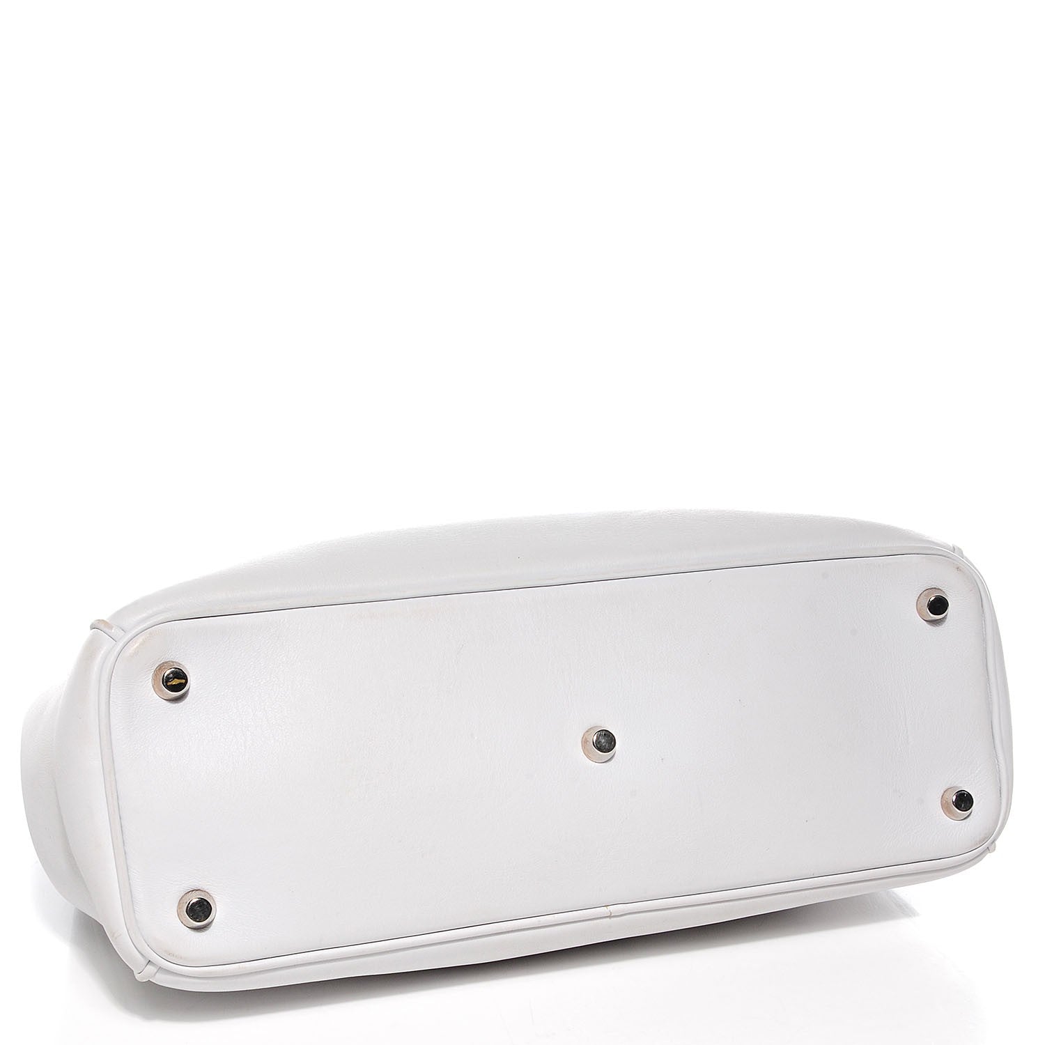 Christian Dior Calfskin Medium Diorissimo Bag White 5 of 10