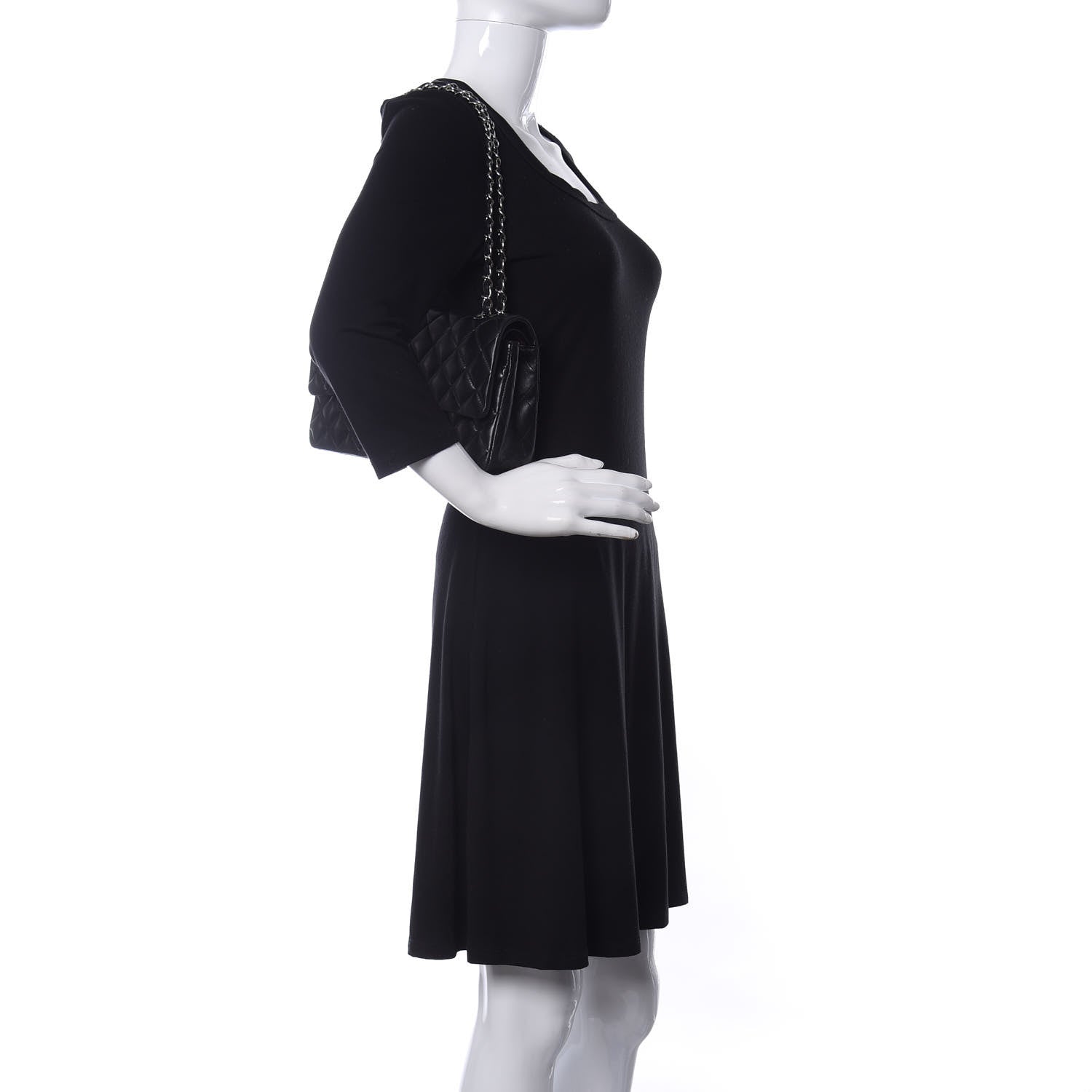 Chanel Lambskin Quilted Medium Double Flap Black 2 of 18