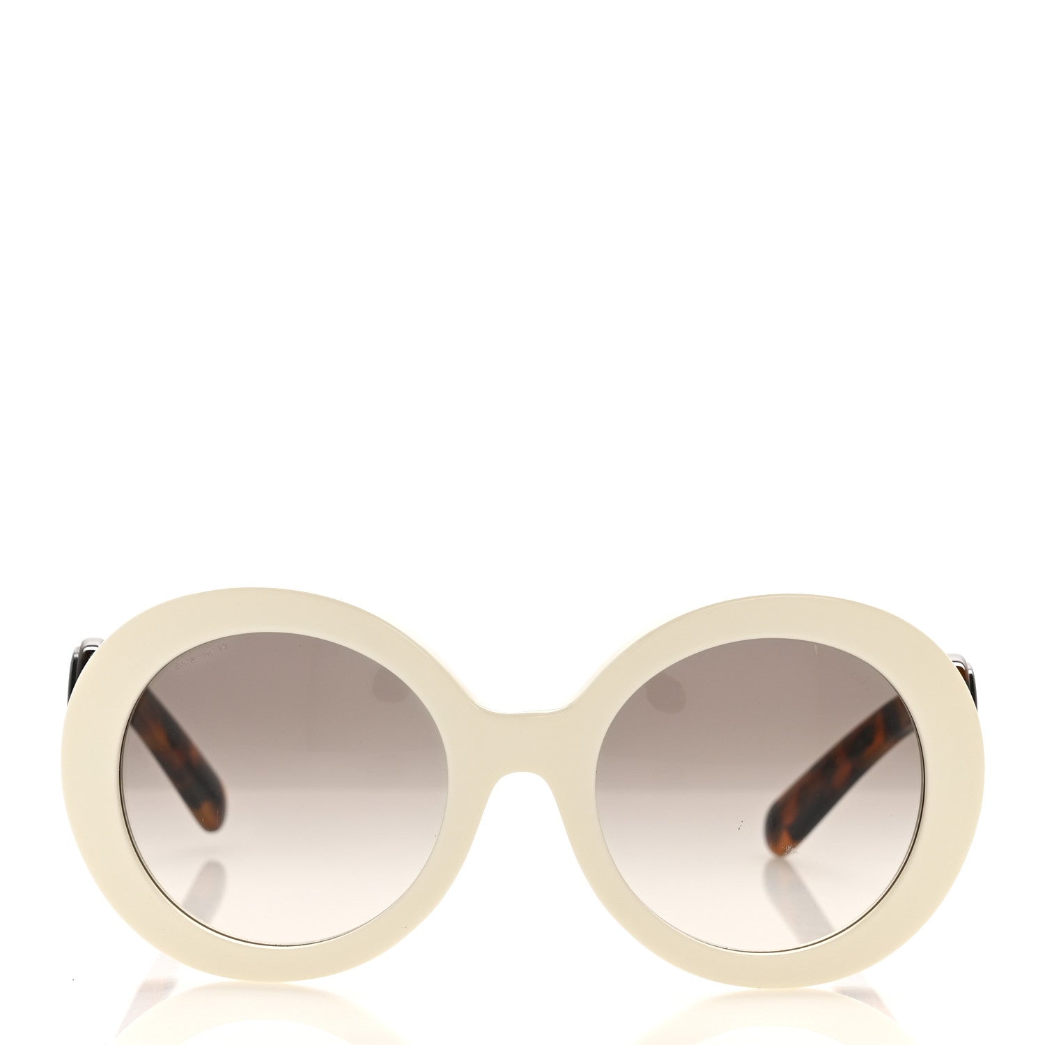 Prada Baroque SPR 27N Round Sunglasses Ivory Tortoise 2 of 9