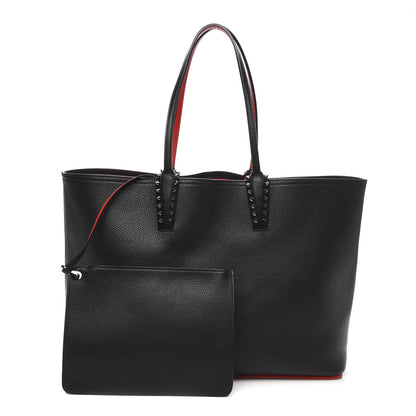Christian Louboutin Calfskin Spikes East West Cabata Tote Black 1 of 11