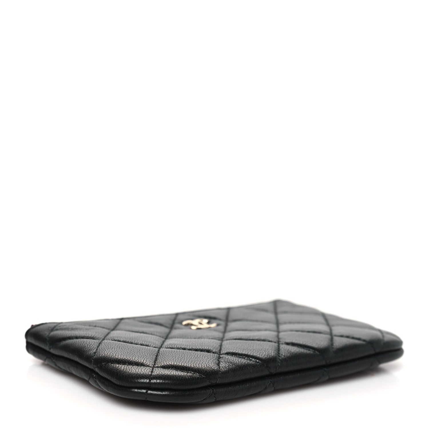 Chanel Lambskin Quilted Small Cosmetic Case Black 4 of 9