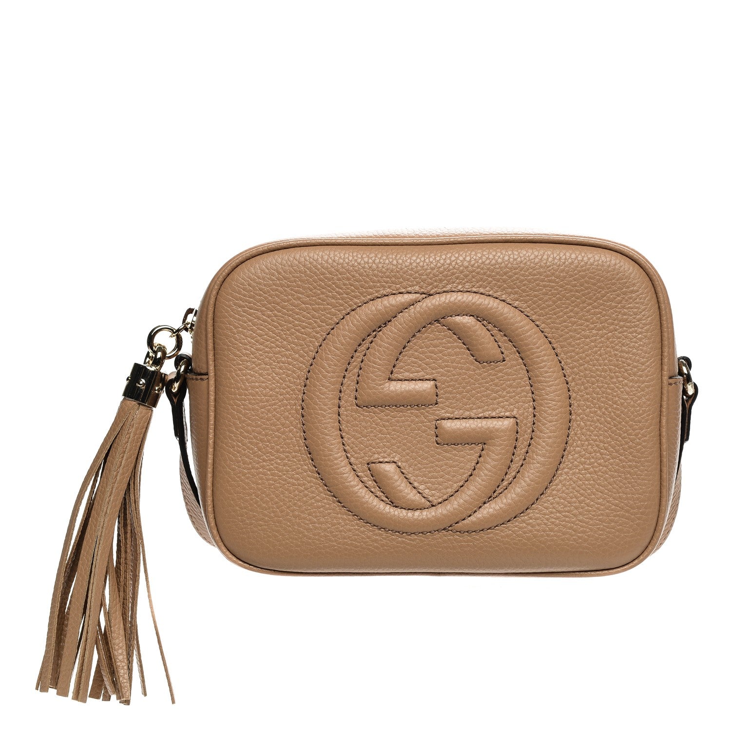 Gucci Pebbled Calfskin Small Soho Disco Bag Camelia 1 of 7