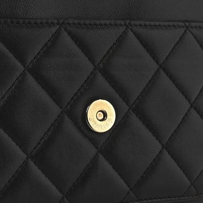 Chanel Lambskin Quilted Coco Charms Wallet On Chain Black 12 of 13