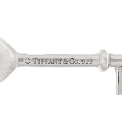 Tiffany Sterling Silver Diamond Heart Key Pendant 4 of 4
