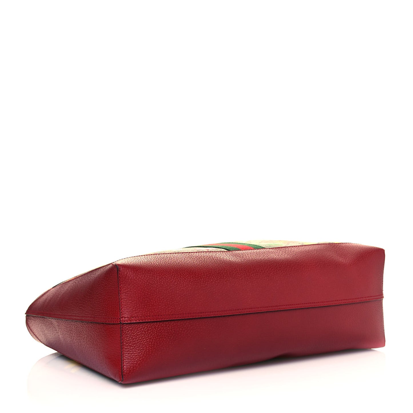 GG Supreme Monogram Flora Web Large Ophidia Tote Red