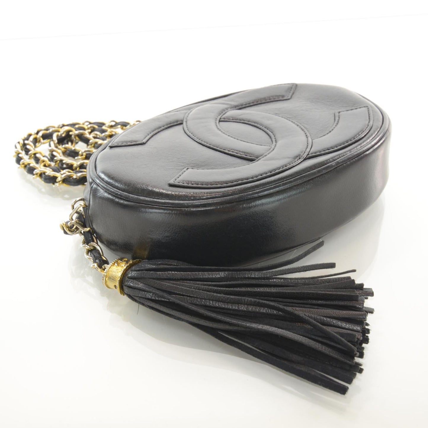 Lambskin CC Tassel Bag Black