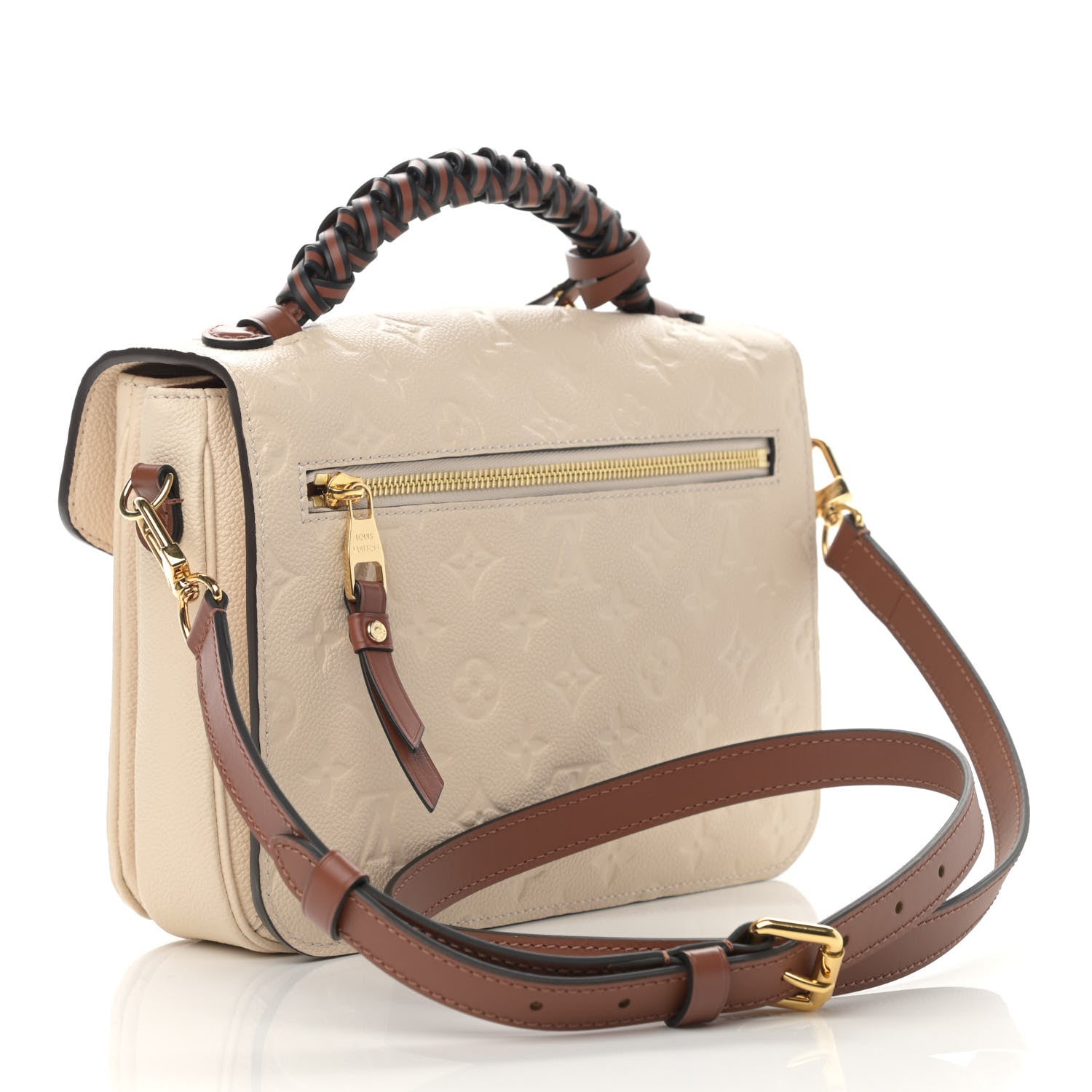 Louis Vuitton Empreinte Braided Pochette Metis Creme Beige Caramel 3 of 12