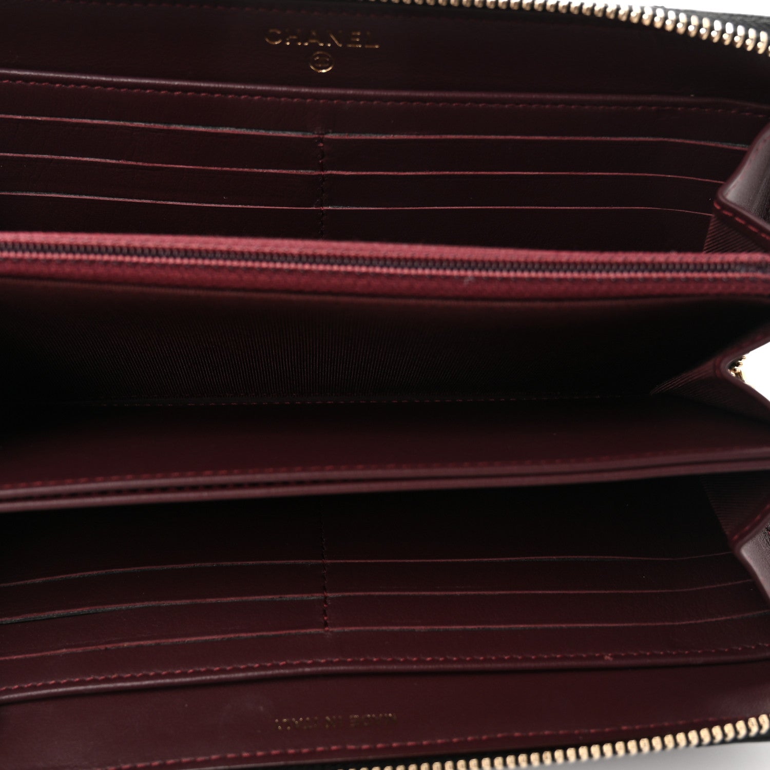 Chanel Aged Calfskin Quilted Lucky Charms 2.55 Reissue Zip Around Wallet Black 5 of 9