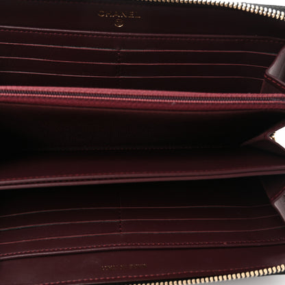 Chanel Aged Calfskin Quilted Lucky Charms 2.55 Reissue Zip Around Wallet Black 5 of 9