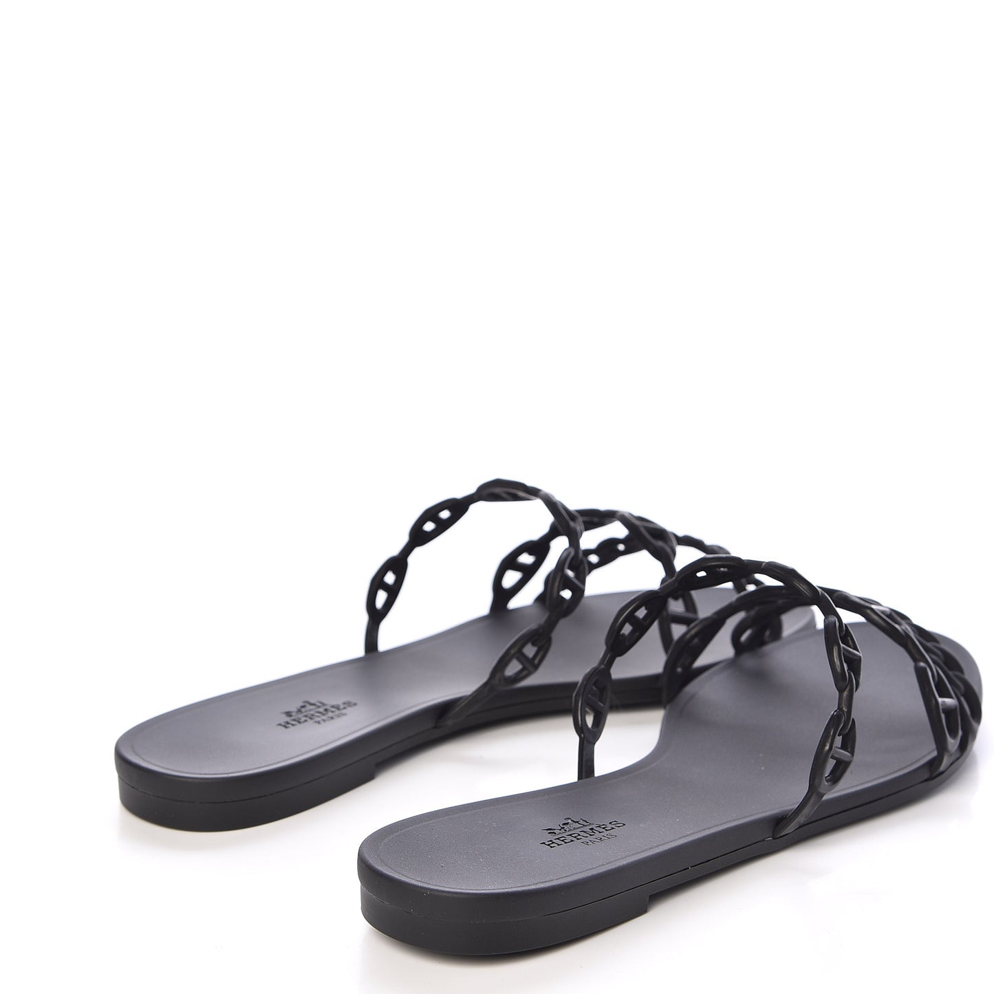 Rubber Chaine d'Ancre Rivage Sandals 40 Black
