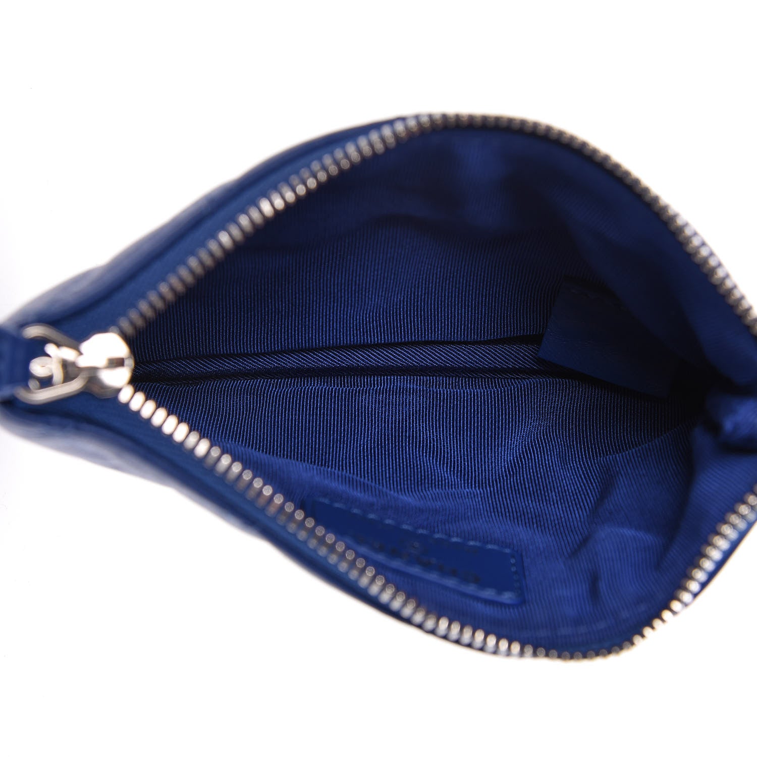 Chanel Lambskin Quilted Small Cosmetic Case Blue 5 of 8