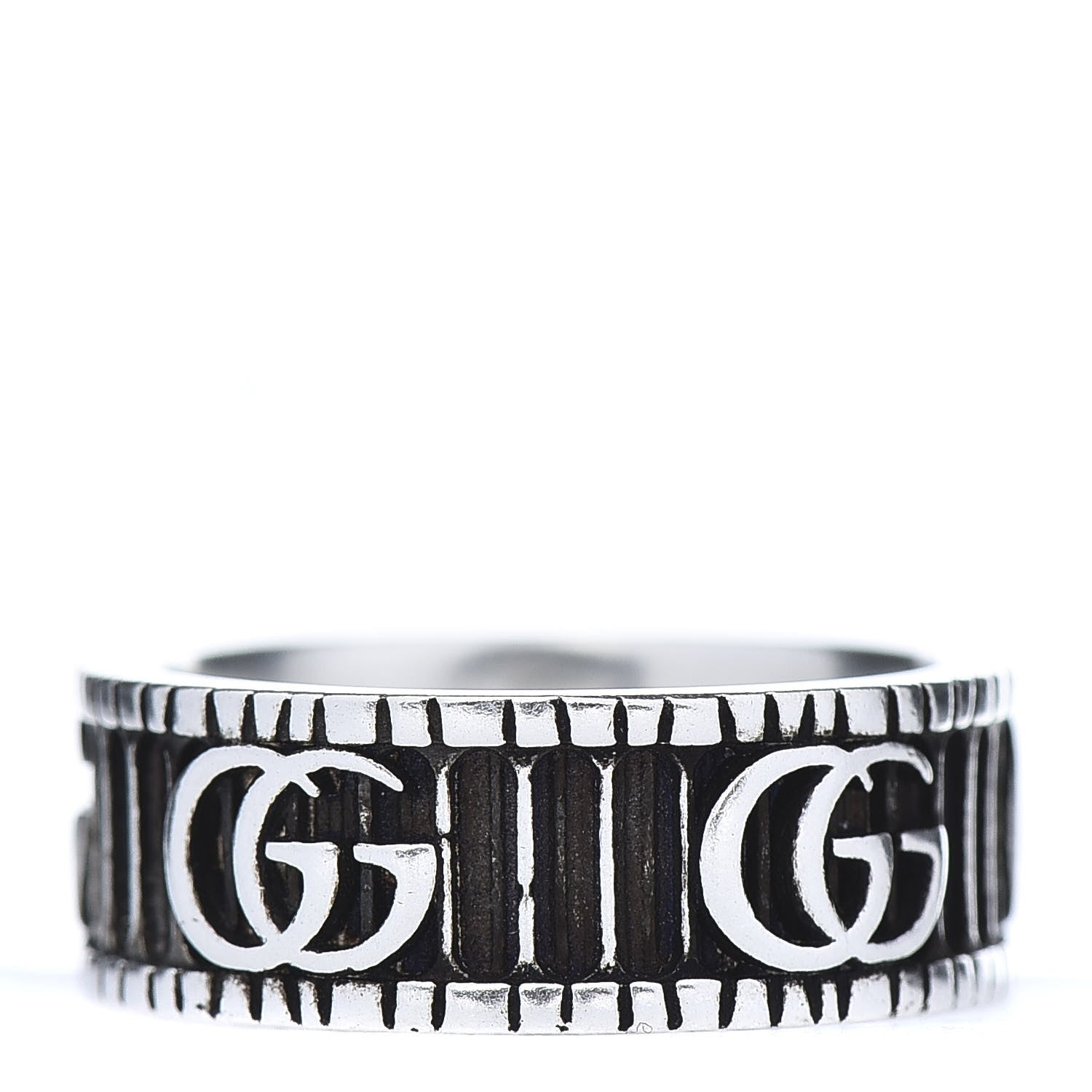 Gucci Sterling Silver Double G Band Ring 53 6.5 3 of 6