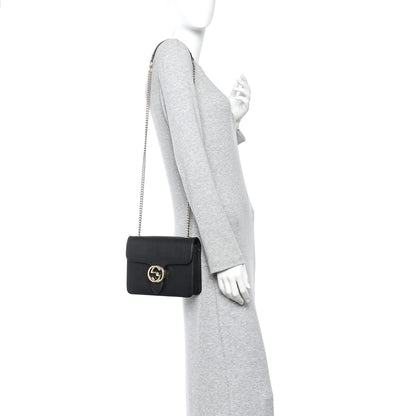 Gucci Dollar Calfskin Small Interlocking G Shoulder Bag Black 2 of 10