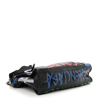 Balenciaga Agneau Graffiti All Over Classic Hardware S City Black Vert Rouge 3 of 9