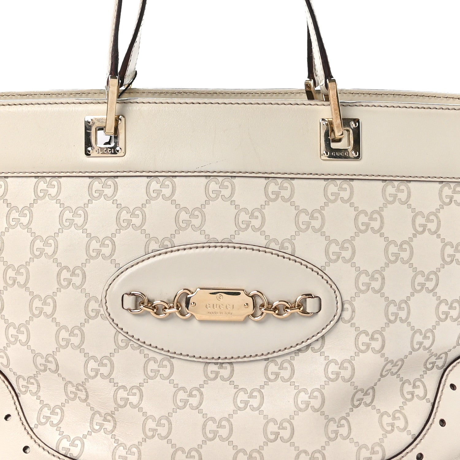 Gucci Guccissima Large Punch Tote Ivory 8 of 10