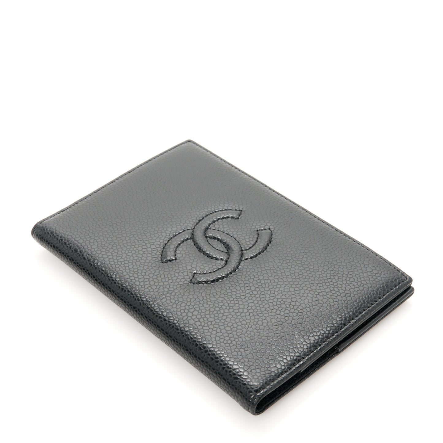 Caviar Timeless Passport Holder Black