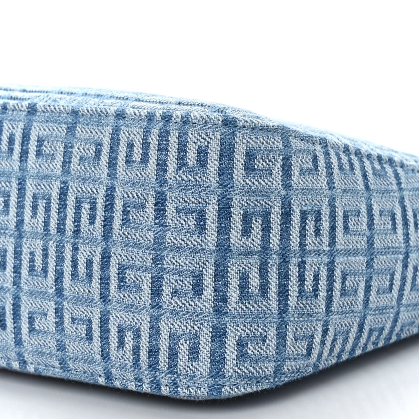 Denim 4G Logo Small Moon Cut Out Shoulder Bag Light Blue