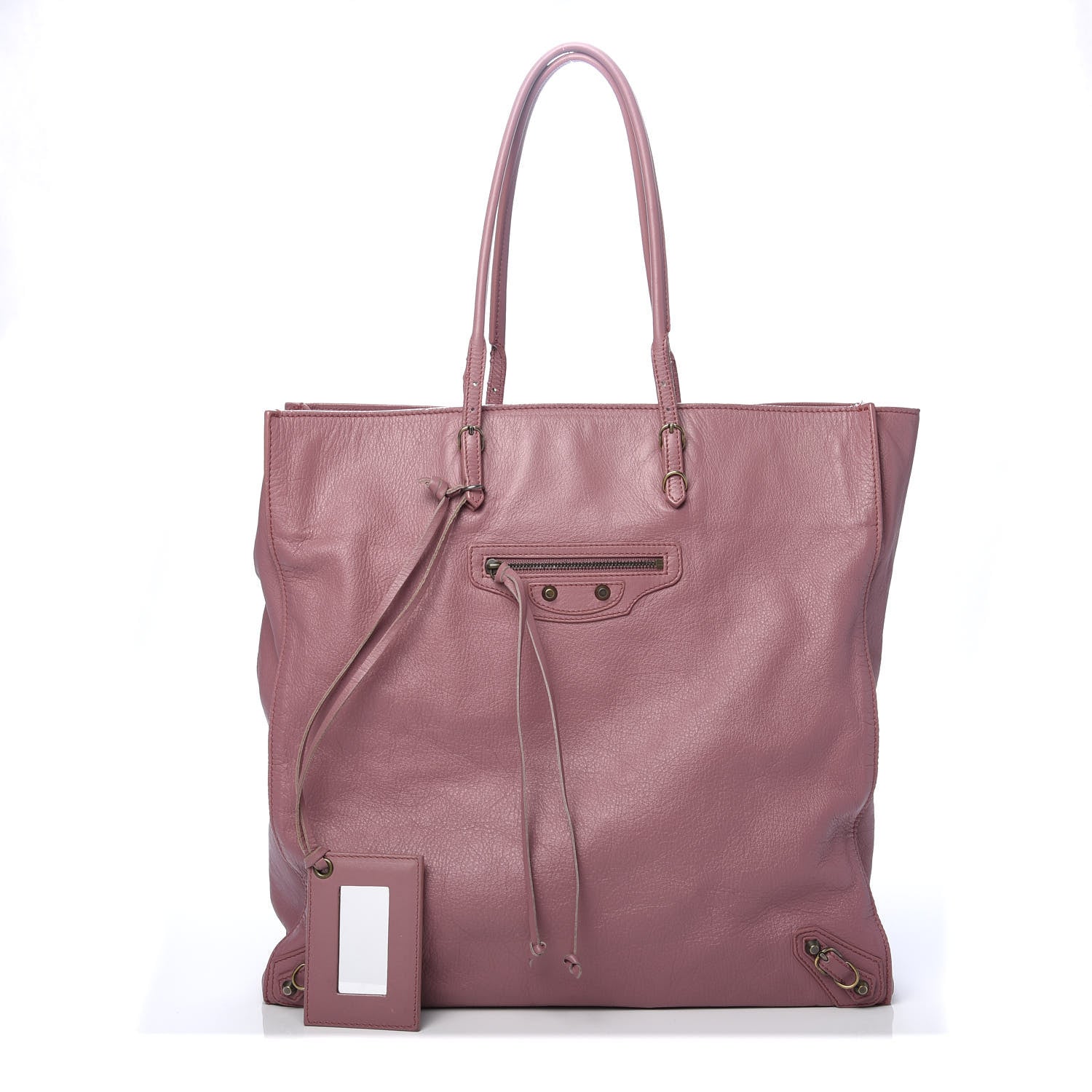 Balenciaga Calfskin Papier Ledger Tote Pink 1 of 10