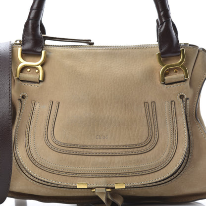 Chloe Nubuck Medium Marcie Satchel Greige 8 of 17
