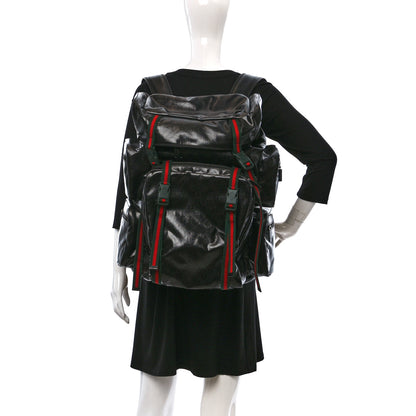 Gucci GG Crystal Monogram Web Backpack Black 2 of 10