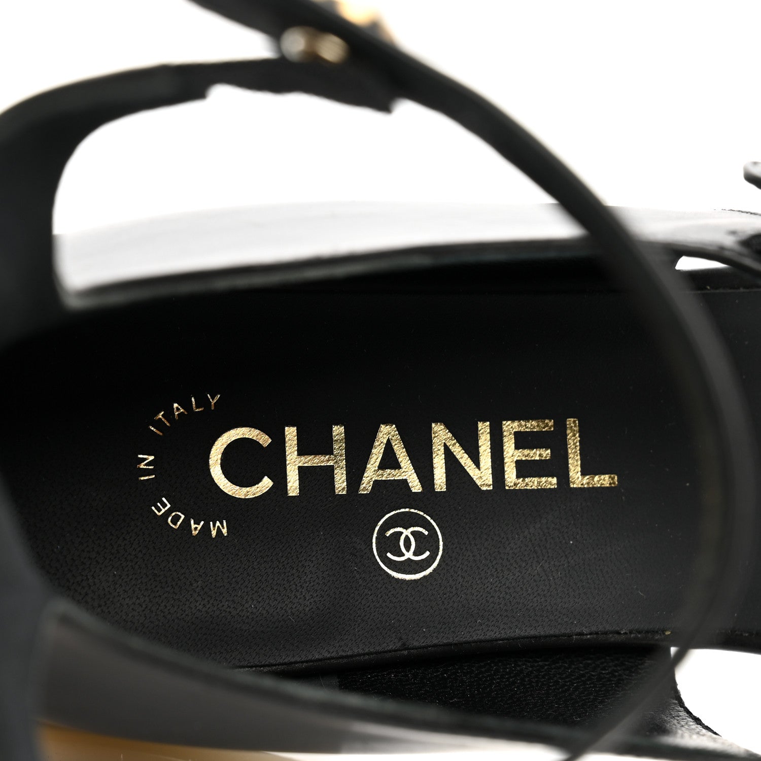Chanel Calfskin Pearl Gladiator Sandals 41 Black 7 of 8