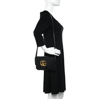 Gucci Vitello Palmellato Lux Small Arli Flap Shoulder Bag Black 2 of 10