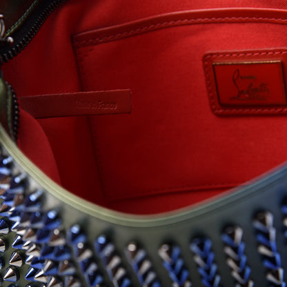 Christian Louboutin Patent Scarabe Loubiposh Spikes Chain Clutch Ocean Amazon 9 of 11