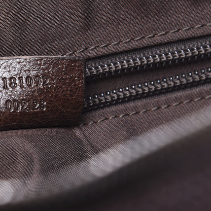 Gucci Monogram Medium Half Moon Hobo Dark Brown 6 of 10