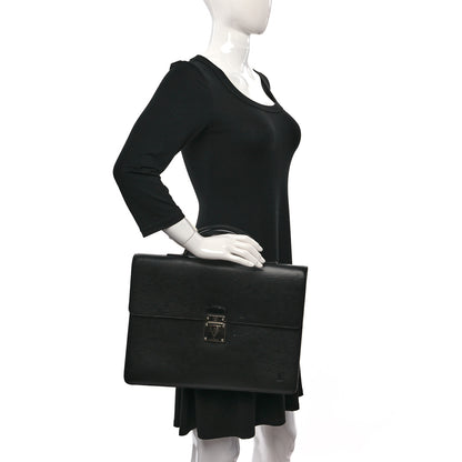 Louis Vuitton Epi Robusto 1 Compartment Briefcase Black 2 of 11