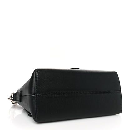 Fendi Vitello Dolce Bi-Color FF 1974 Embossed Mini By The Way Boston Bag Black Maya 4 of 9
