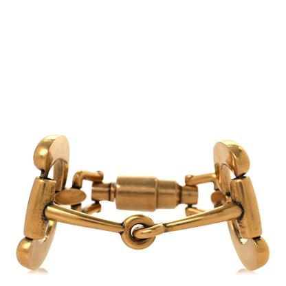 Gucci Brass Horsebit Bracelet S Aged Gold 1 of 6