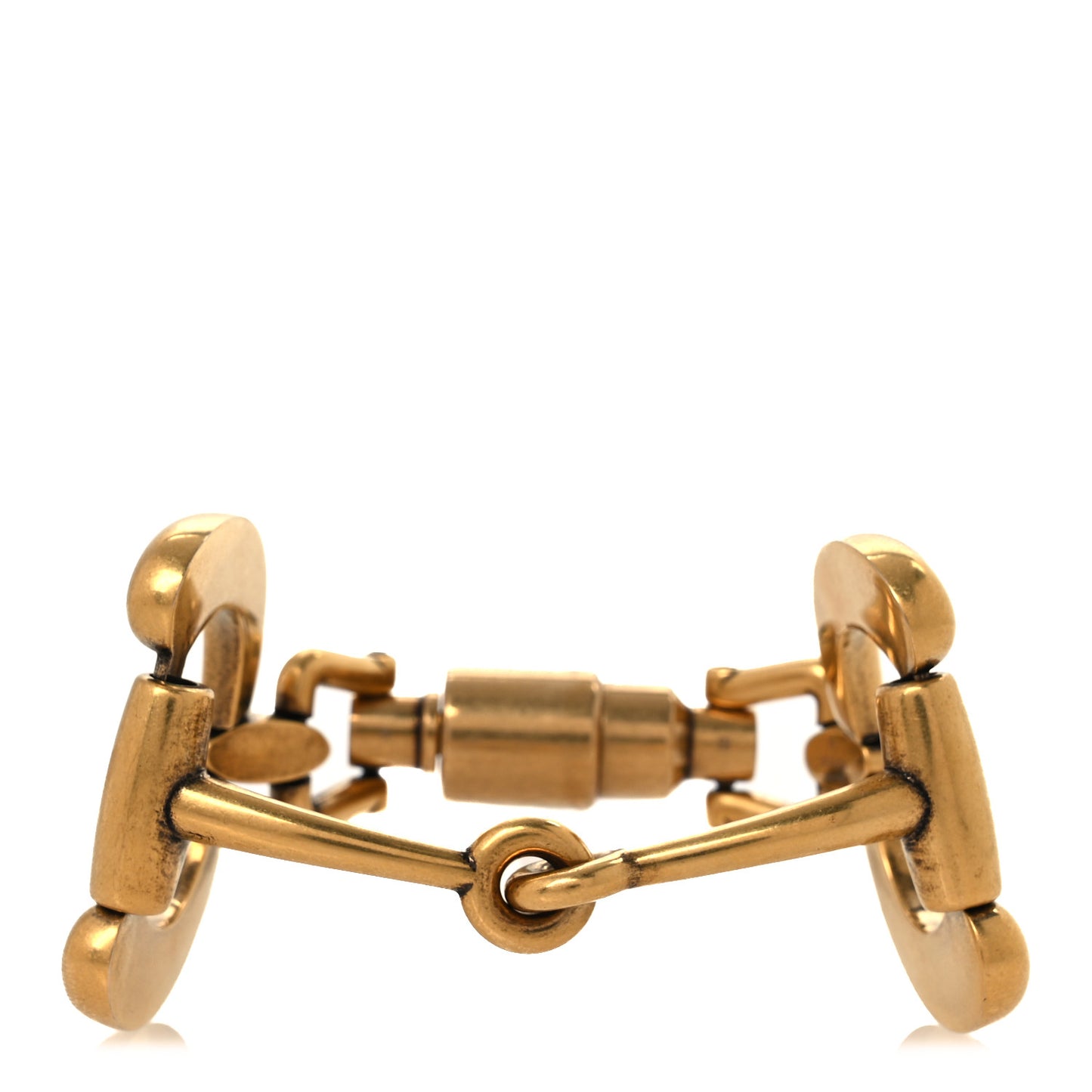 Brass Horsebit Bracelet S Aged Gold