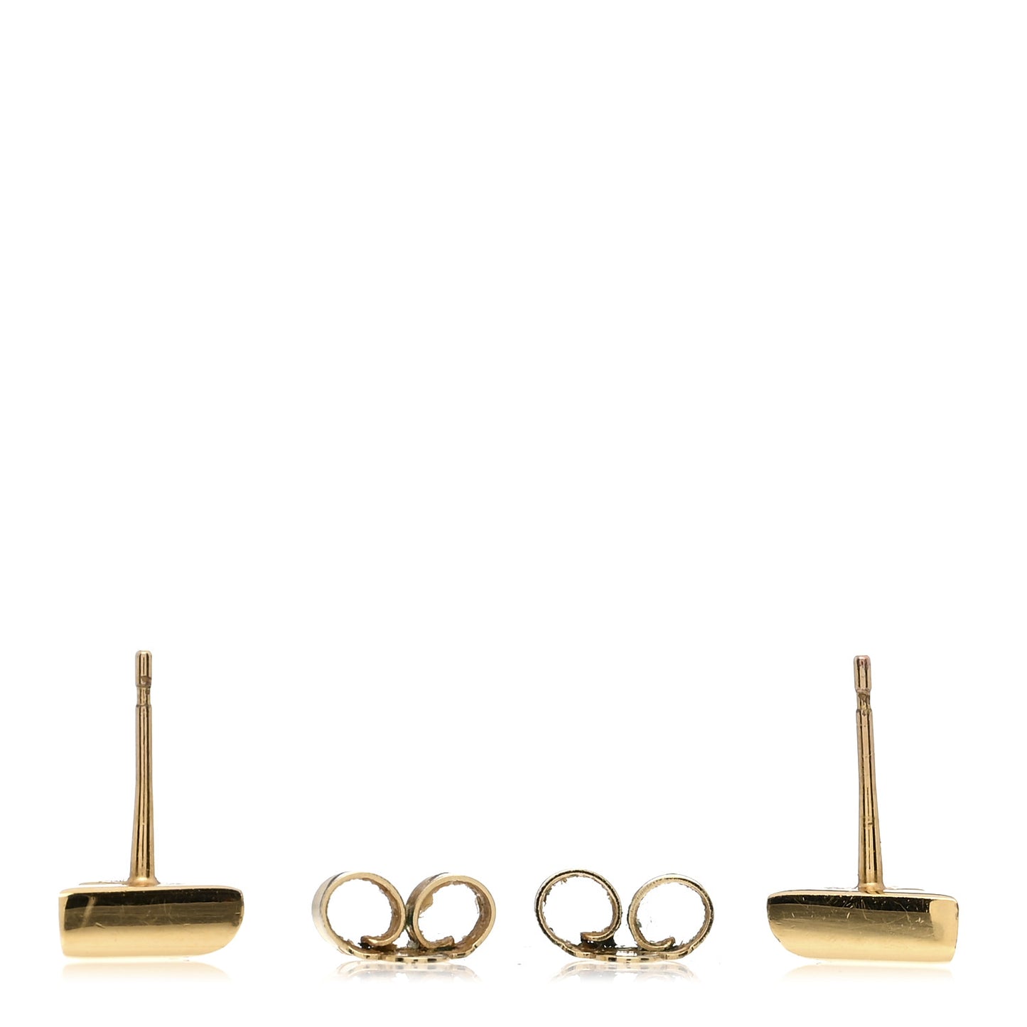 Brass Essential V Stud Earrings Gold