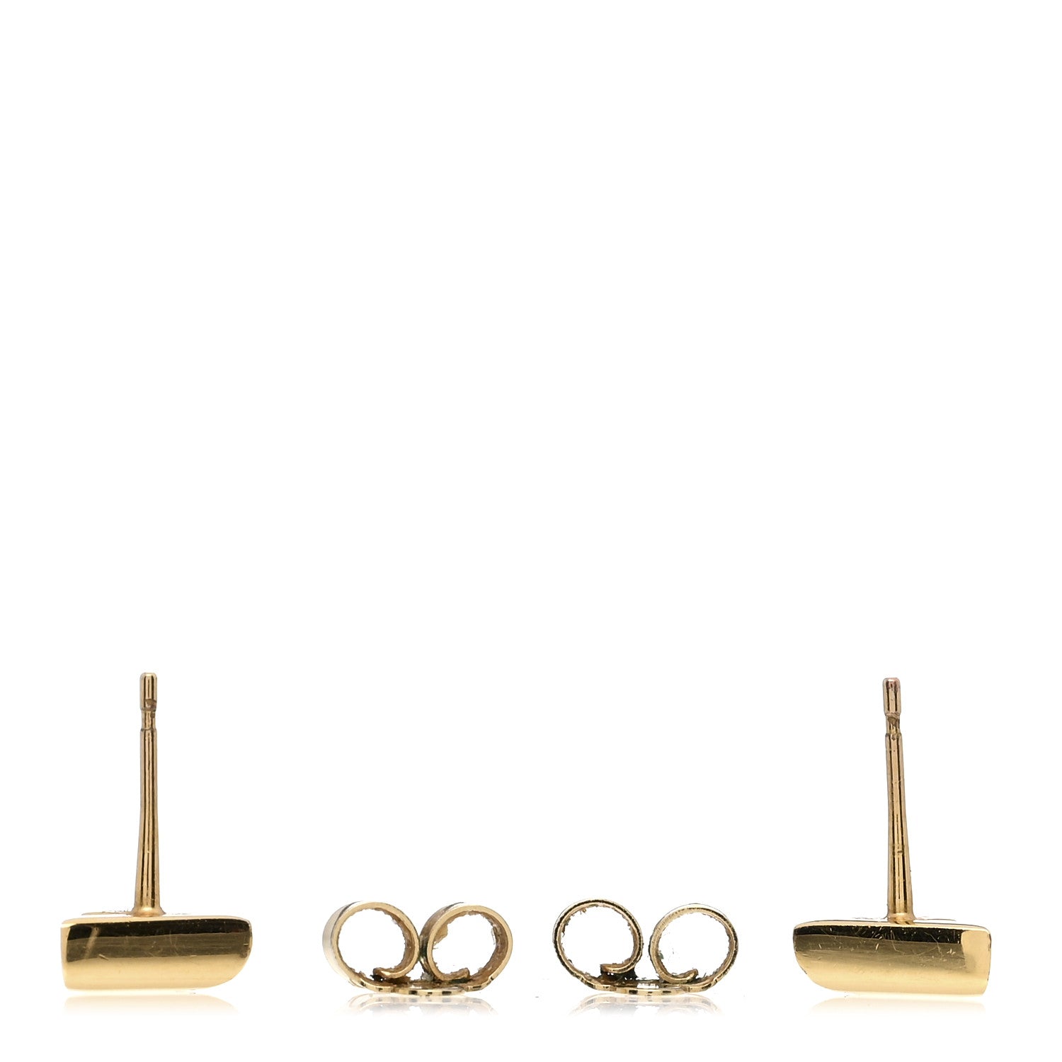 Louis Vuitton Brass Essential V Stud Earrings Gold 3 of 4
