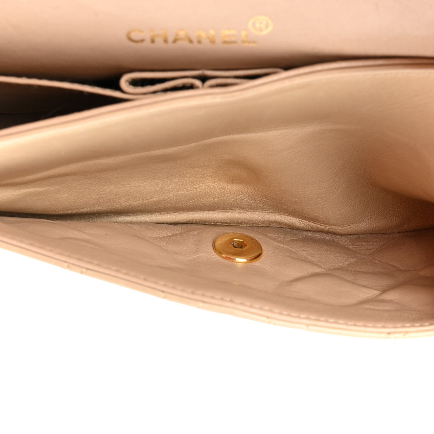 Chanel Lambskin Quilted Small Double Flap Beige 6 of 23