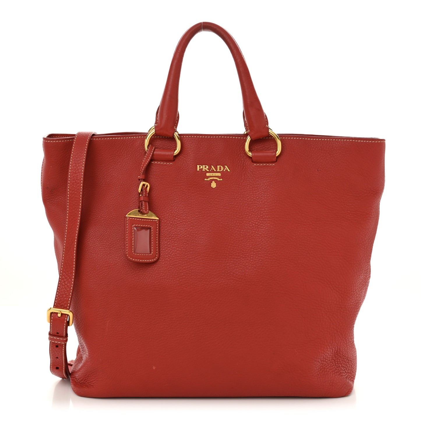 Vitello Daino Tote Rosso