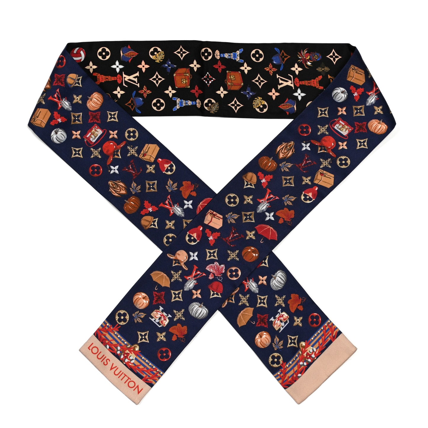 Silk Summer Winter Bandeau Navy