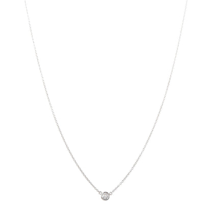 Tiffany Platinum Diamond .14ct Elsa Peretti Diamonds by the Yard Pendant Necklace 1 of 7