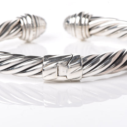 David Yurman Sterling Silver Diamond 8.5mm Cable Classics Bracelet 5 of 5