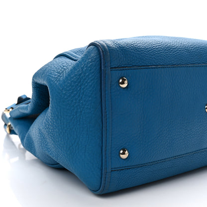 Gucci Pebbled Calfskin Medium Soho Shoulder Bag Riviera Blue 9 of 16
