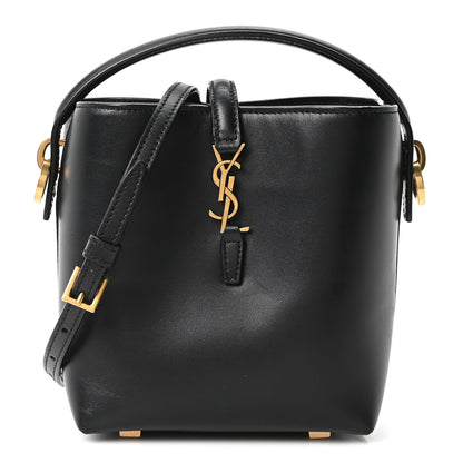 Saint Laurent Shiny Calfskin Le 37 Mini Bucket Bag Black 1 of 8
