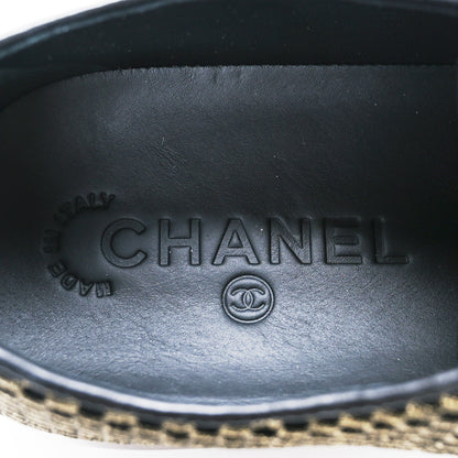 Chanel Fabric Mesh Lambskin Low Top Sneakers 39.5 Gold Black 8 of 9