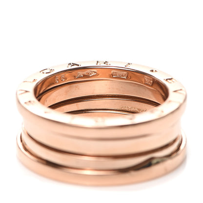 Bulgari 18K Rose Gold B.Zero1 Three-Band Ring 55 7.25 6 of 7