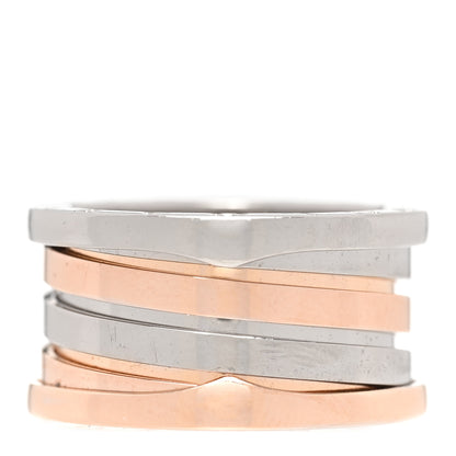 Bulgari 18K Rose White Gold B.Zero1 Four-Band Ring 54 7 3 of 7