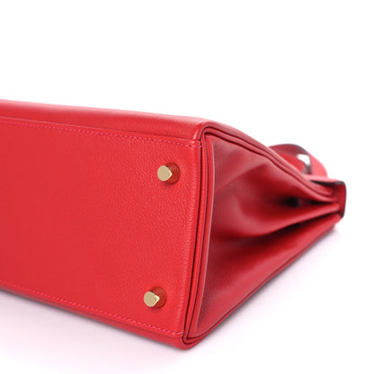 Hermes Evercolor Kelly Retourne 28 Rouge Casaque 9 of 9