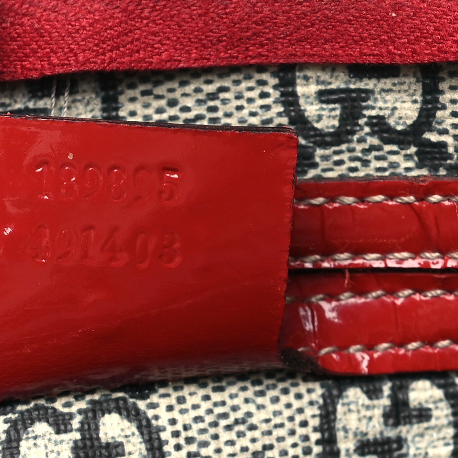 Gucci GG Plus Monogram Tattoo Heart Medium Joy Boston Red 7 of 11