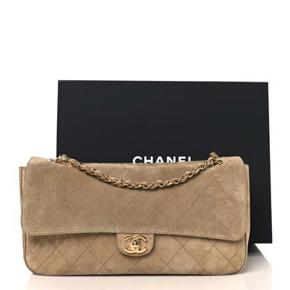 Chanel Suede Calfskin Small Souplissimo Maxi Flap Dark Beige 19 of 21