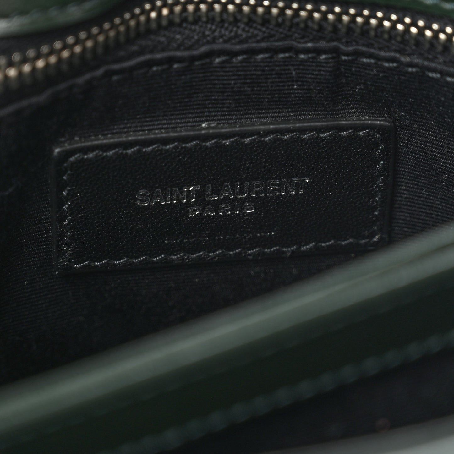 Calfskin Y Quilted Monogram Toy Loulou Crossbody Bag Deep Green