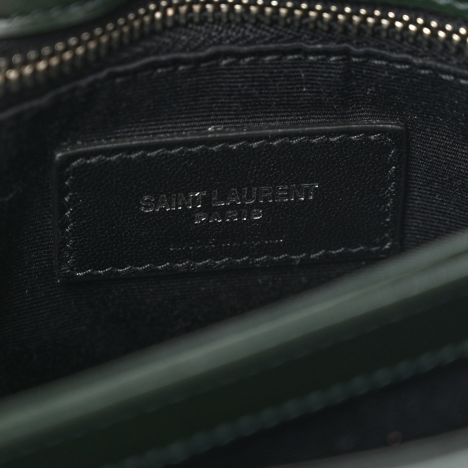 Saint Laurent Calfskin Y Quilted Monogram Toy Loulou Crossbody Bag Deep Green 6 of 9